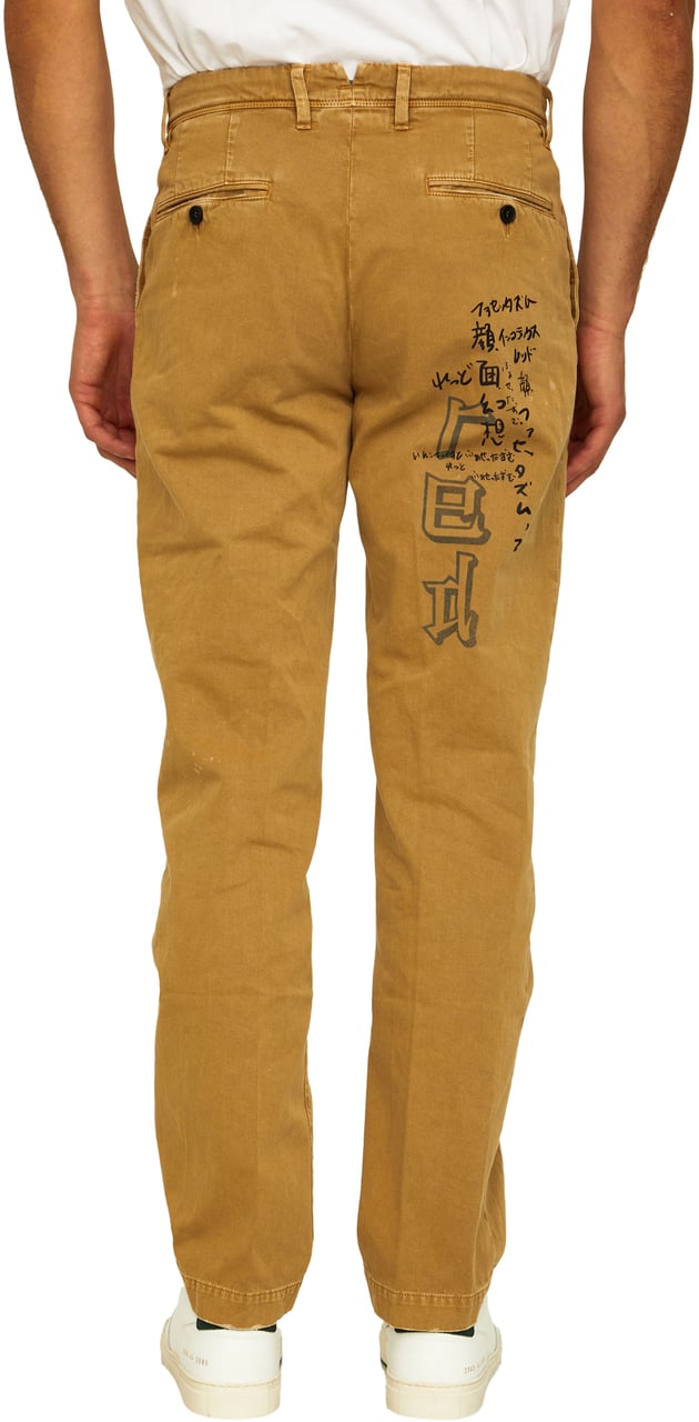 Incotex Camel cotton trousers Beige