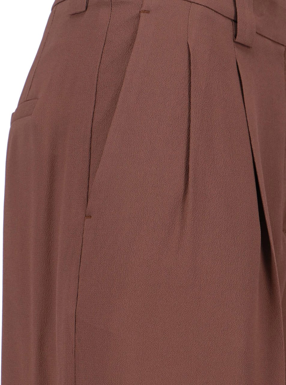 Incotex Brown Tailored Silk Blend Pants Bruin