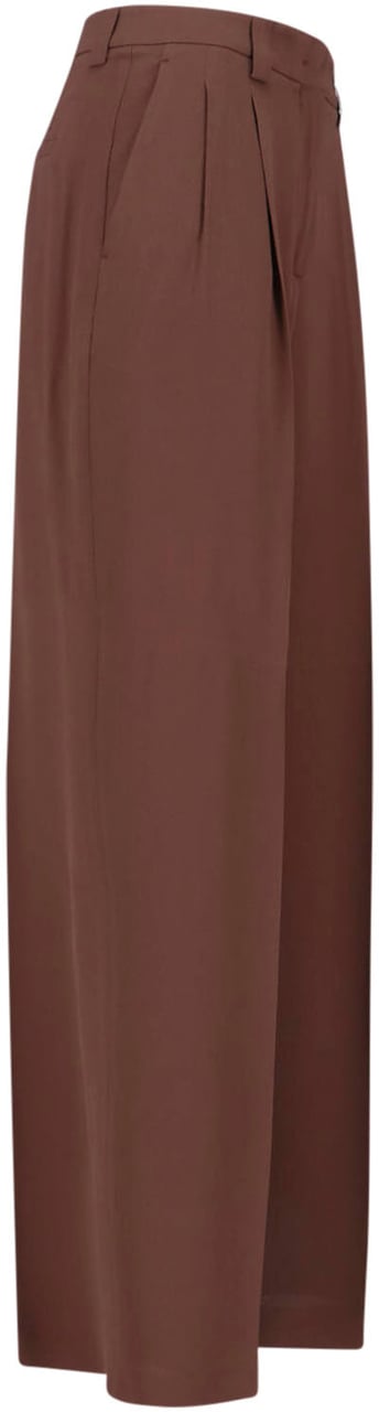 Incotex Brown Tailored Silk Blend Pants Bruin