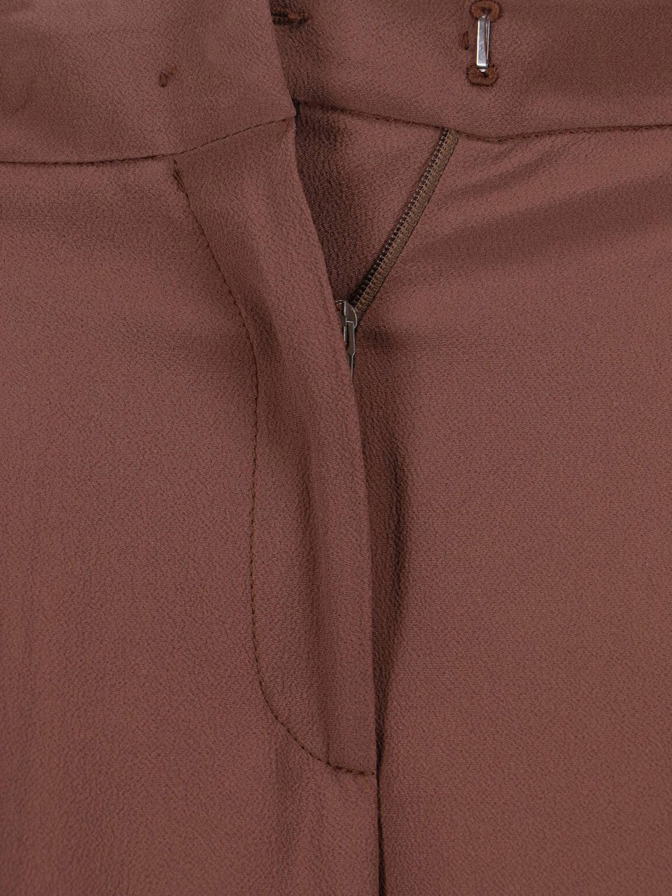 Incotex Brown Tailored Silk Blend Pants Bruin