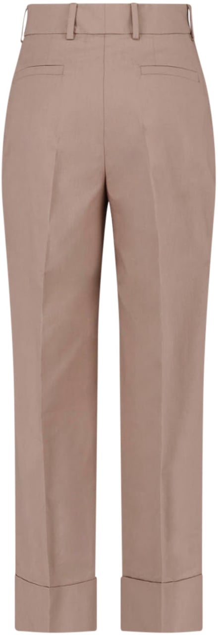 Incotex Beige Straight-Leg Tailored Cotton Trousers Neutraal