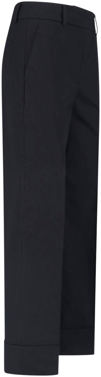 Incotex Black Tailored Straight-Leg Stretch Trousers Zwart