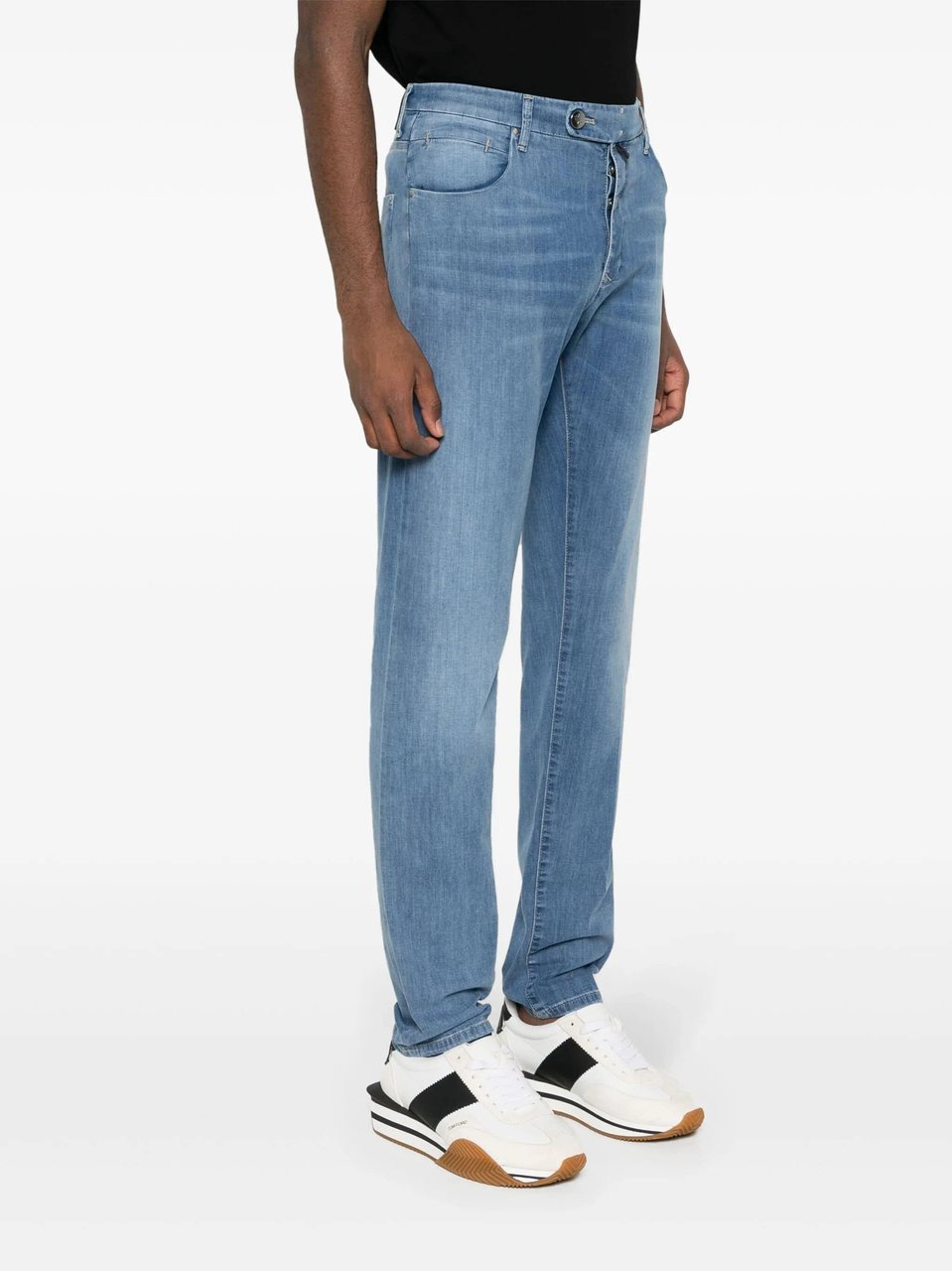 Incotex Light Blue Special Straight-Leg Jeans Blauw