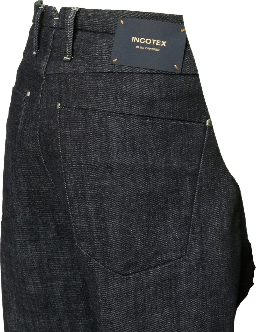 Incotex Dark Wash Incotex Cotton Denim Pants Zwart