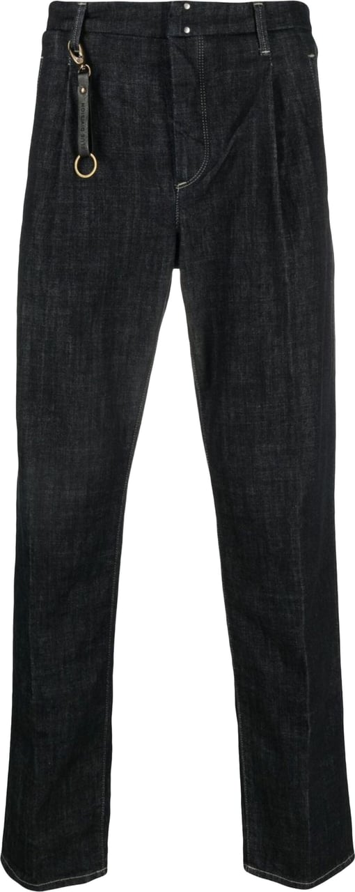Incotex Dark Wash Incotex Cotton Denim Pants Zwart
