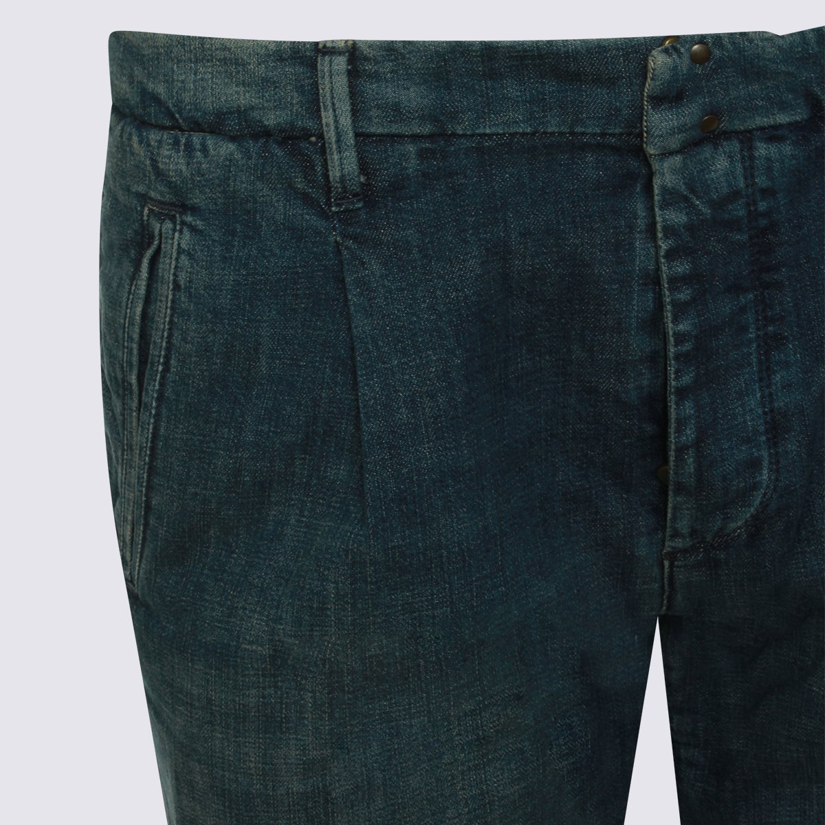 Incotex Straight-Leg Jeans In Slightly Faded Dark Blue Wash Blauw