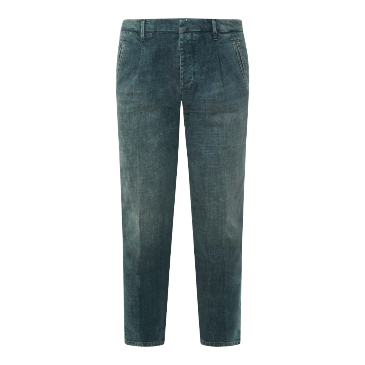 Incotex Straight-Leg Jeans In Slightly Faded Dark Blue Wash Blauw
