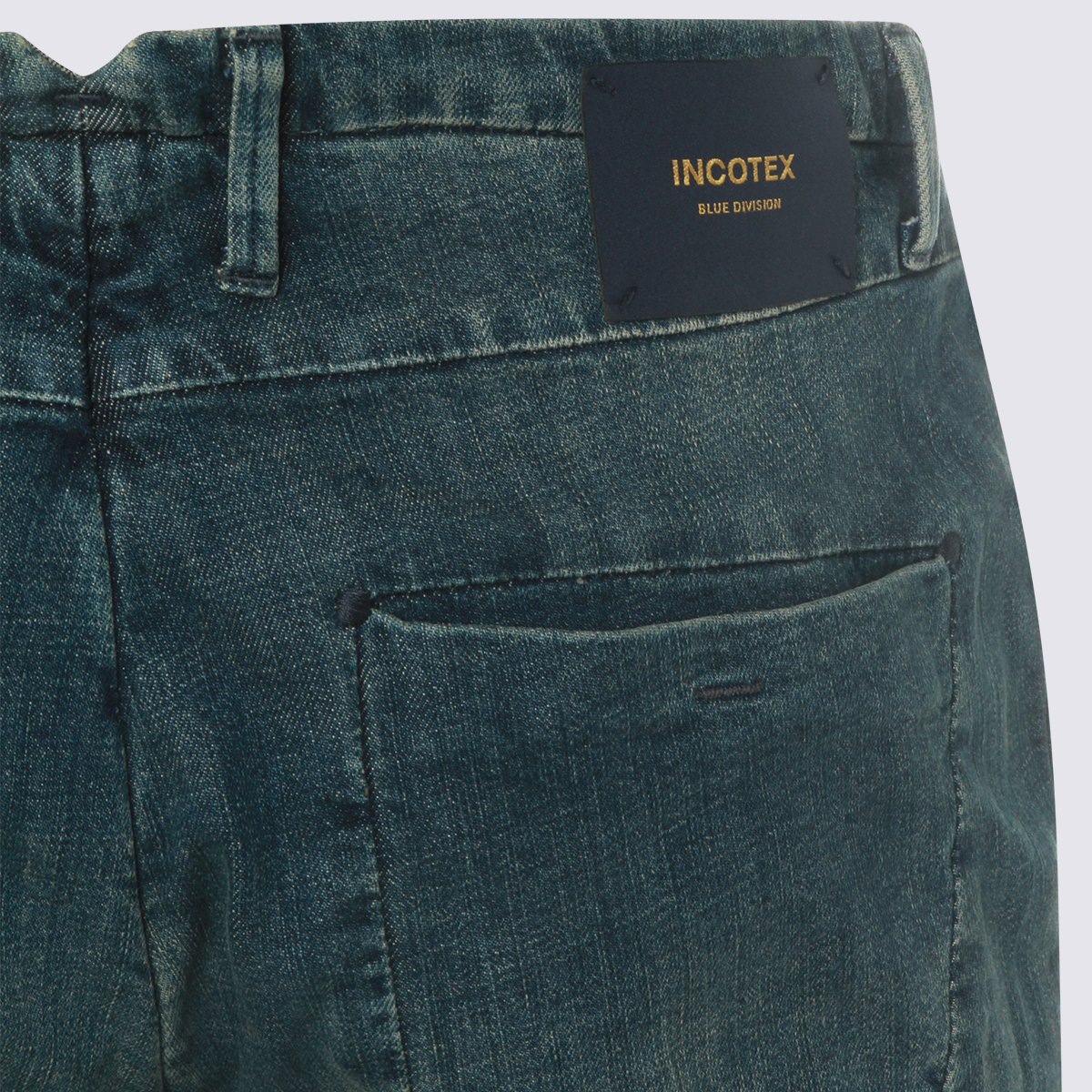 Incotex Straight-Leg Jeans In Slightly Faded Dark Blue Wash Blauw