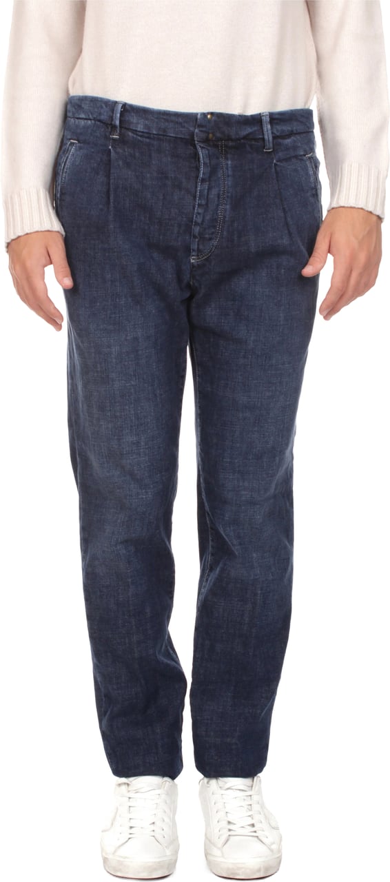 Incotex Dark Blue Straight-Leg Denim Jeans Grijs