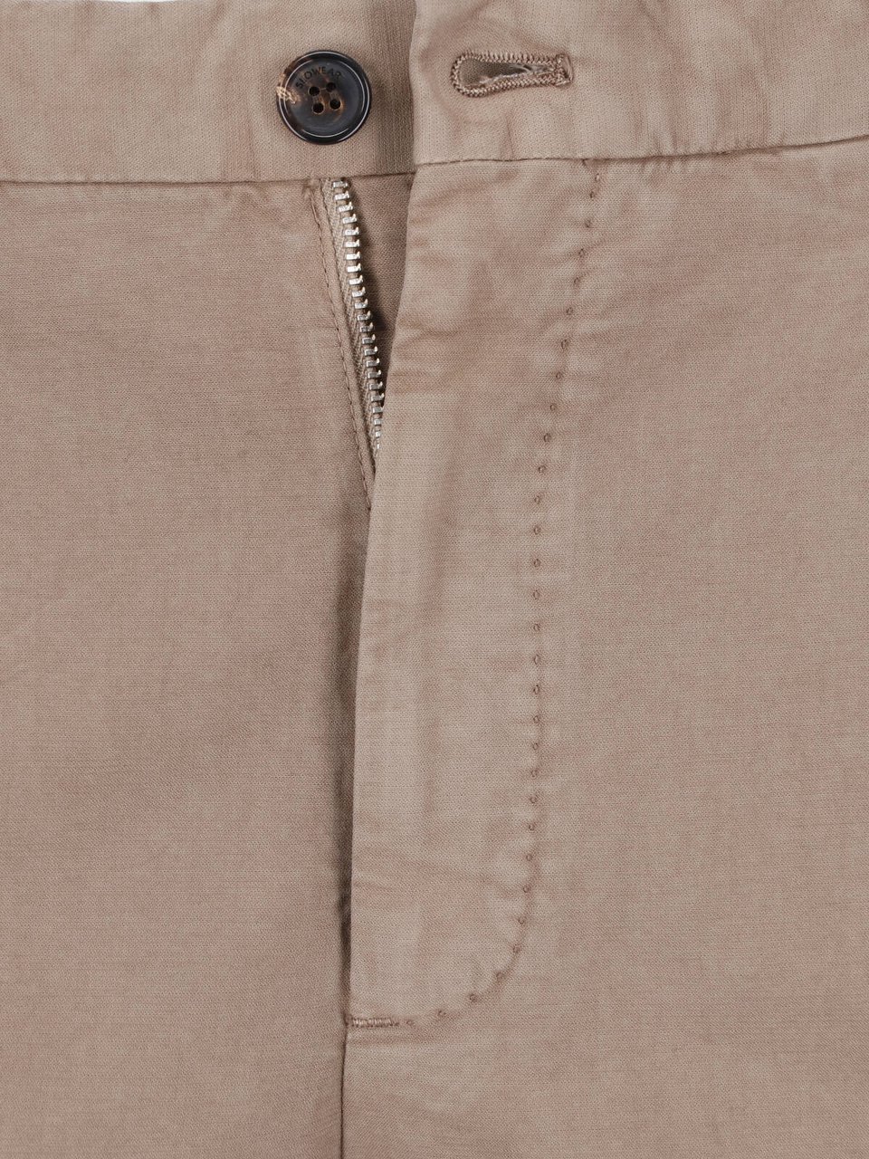 Incotex Taupe Cotton Straight-Leg Pants Neutraal