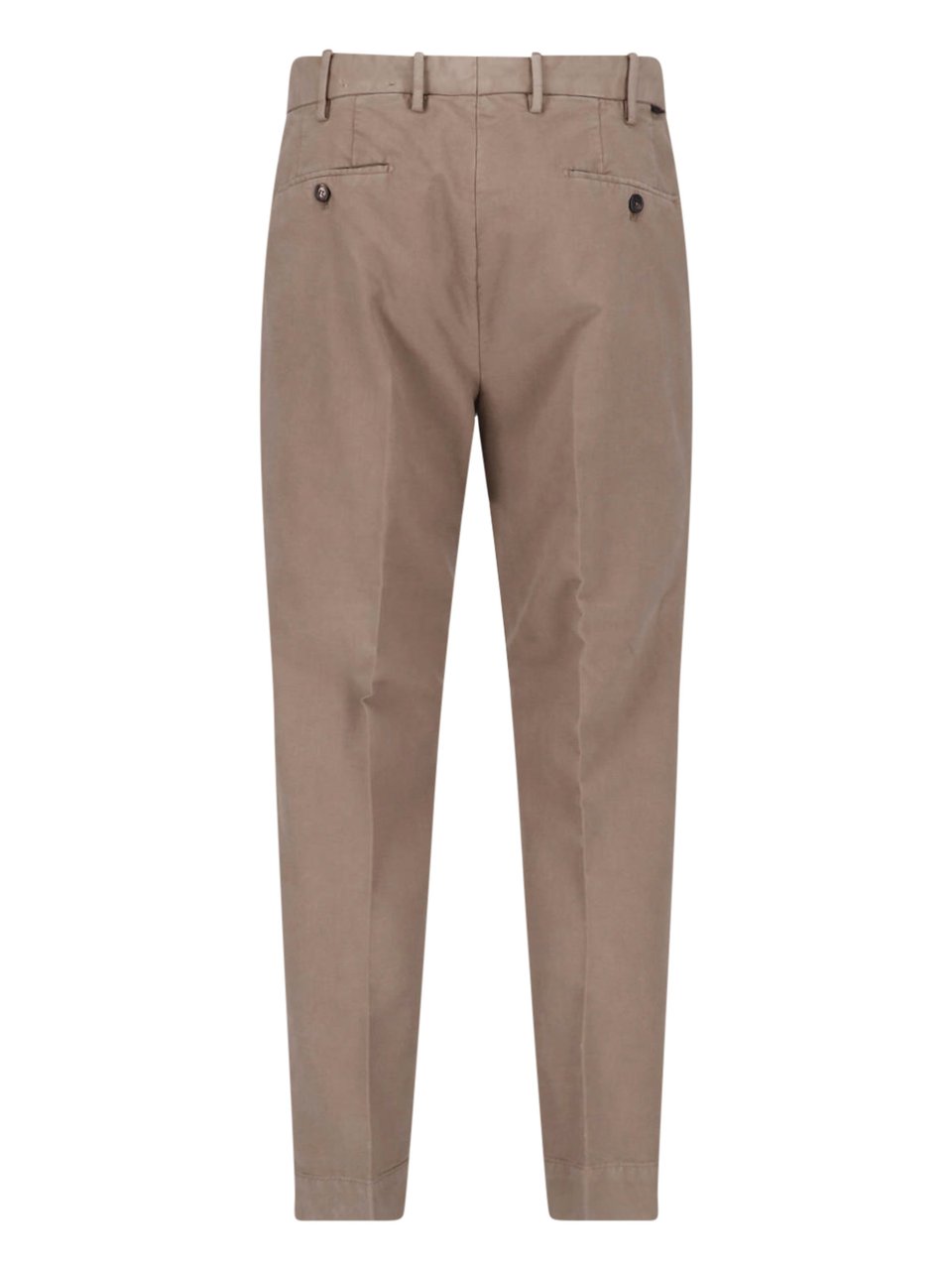 Incotex Taupe Cotton Straight-Leg Pants Neutraal