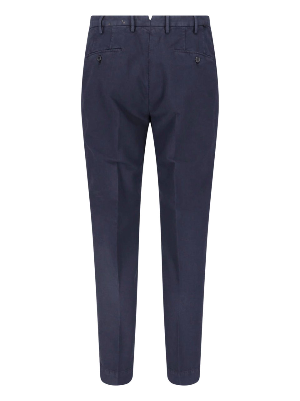 Incotex Blue Cotton Straight-Leg Pants Blauw