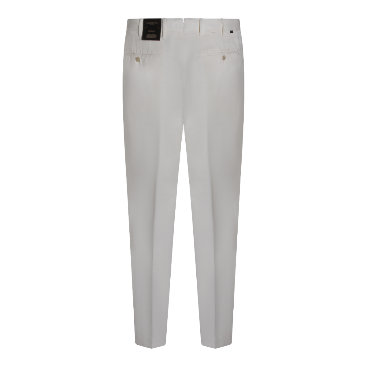 Incotex Straight-Leg White Trousers with Classic Fit Wit