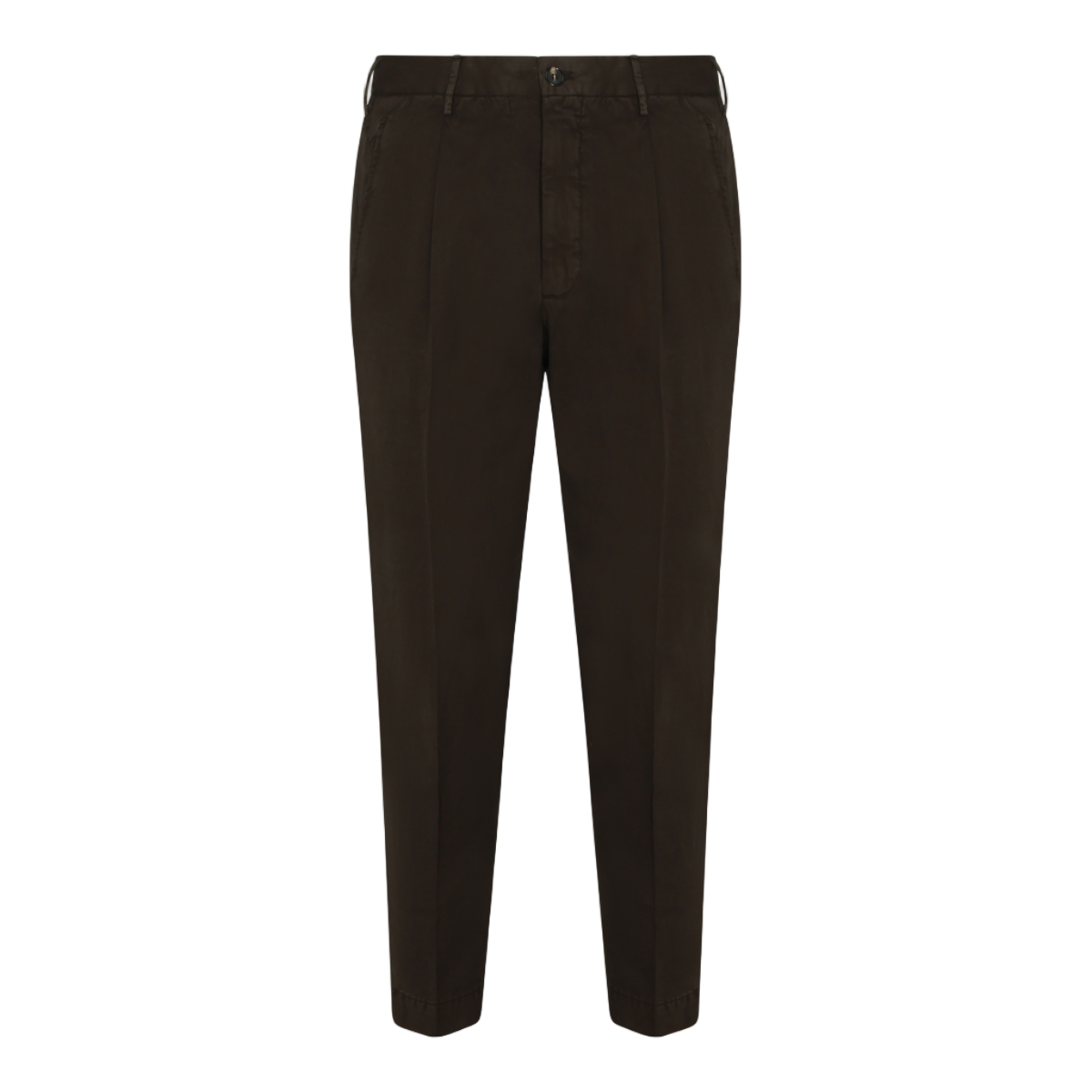 Incotex Tailored Fit Trousers With Flat Front And Clean Silhouette Bruin
