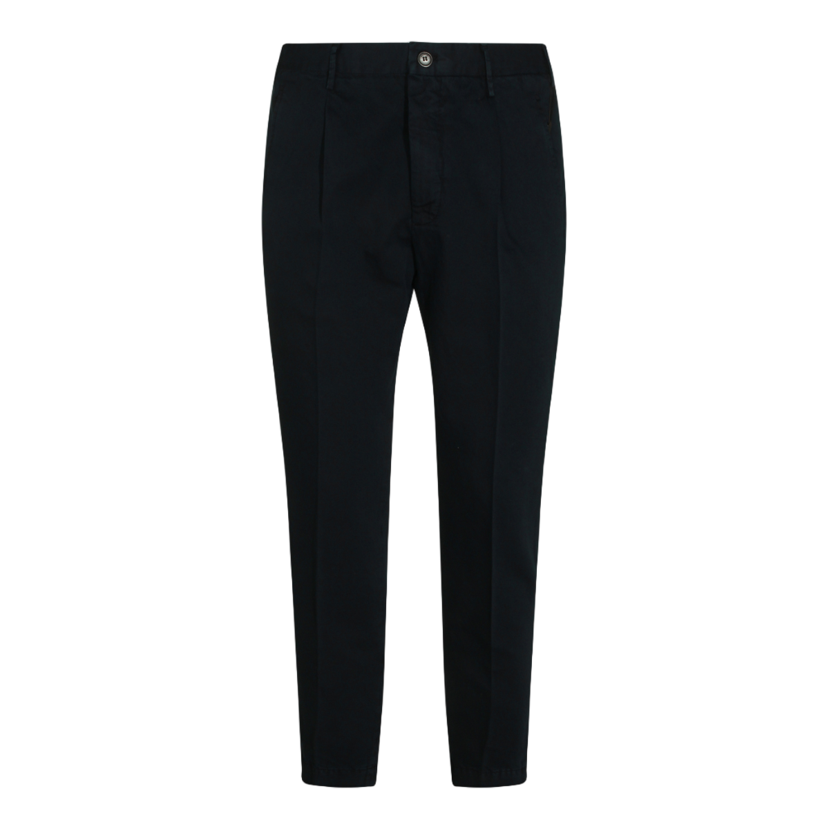 Incotex Tailored Black Trousers With Streamlined Silhouette Zwart