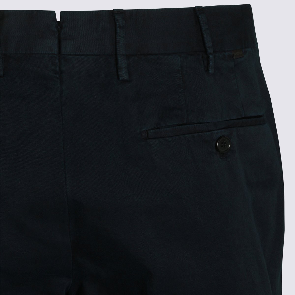 Incotex Tailored Black Trousers With Streamlined Silhouette Zwart