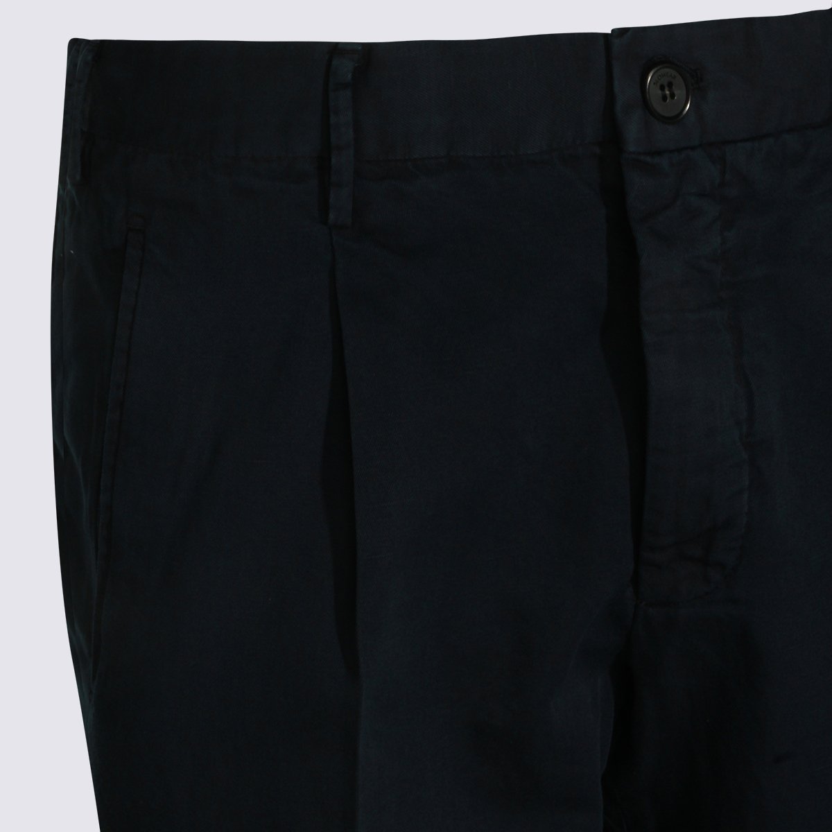 Incotex Tailored Black Trousers With Streamlined Silhouette Zwart