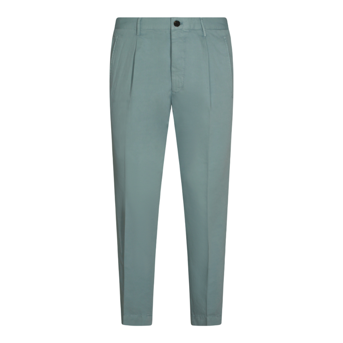 Incotex Tailored Green Trousers With Pleated Front And Classic Waistband Groen