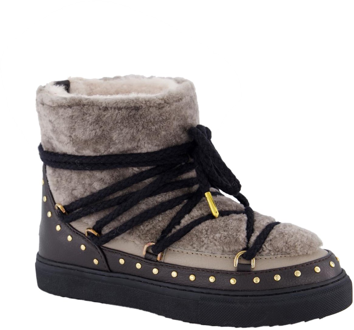 INUIKII Dames Curly Rock Boot Grijs Grijs