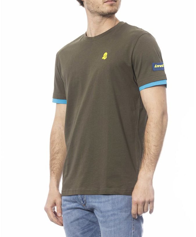 Invicta Green Cotton Men T-Shirt Groen