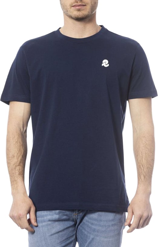 Invicta Blue Cotton Men T-Shirt Blauw