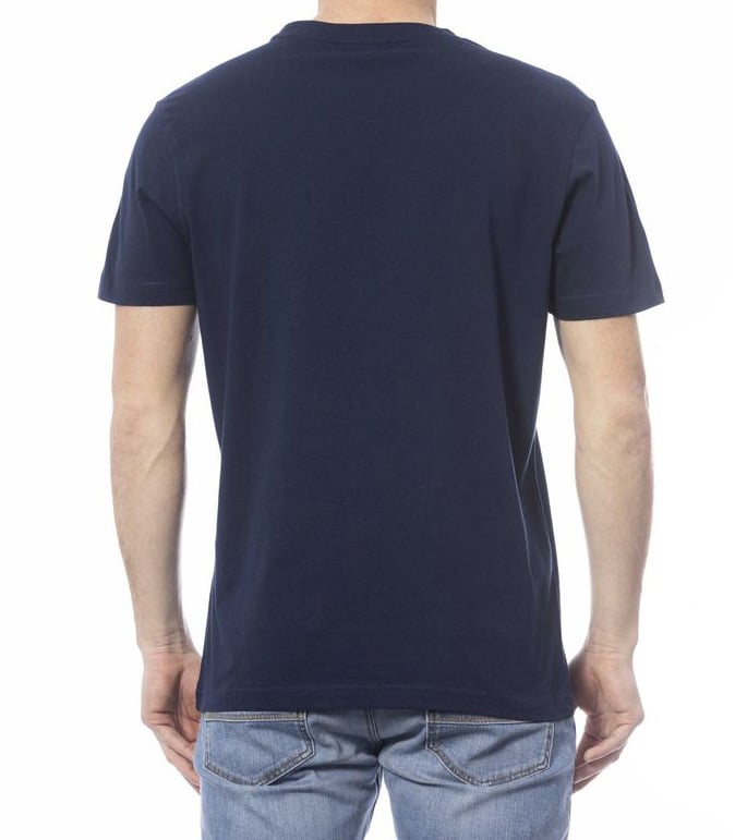 Invicta Blue Cotton Men T-Shirt Blauw