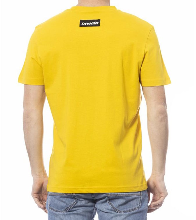 Invicta Yellow Cotton Men T-Shirt Geel