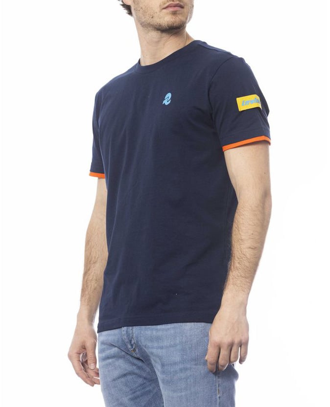 Invicta Blue Cotton Men's T-Shirt Blauw