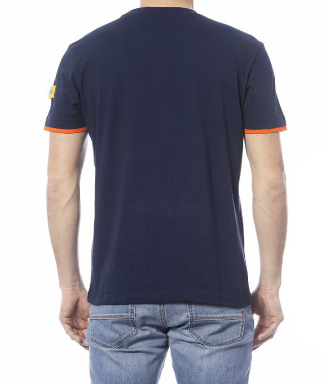 Invicta Invicta Blue Cotton Men's T-Shirt Blauw