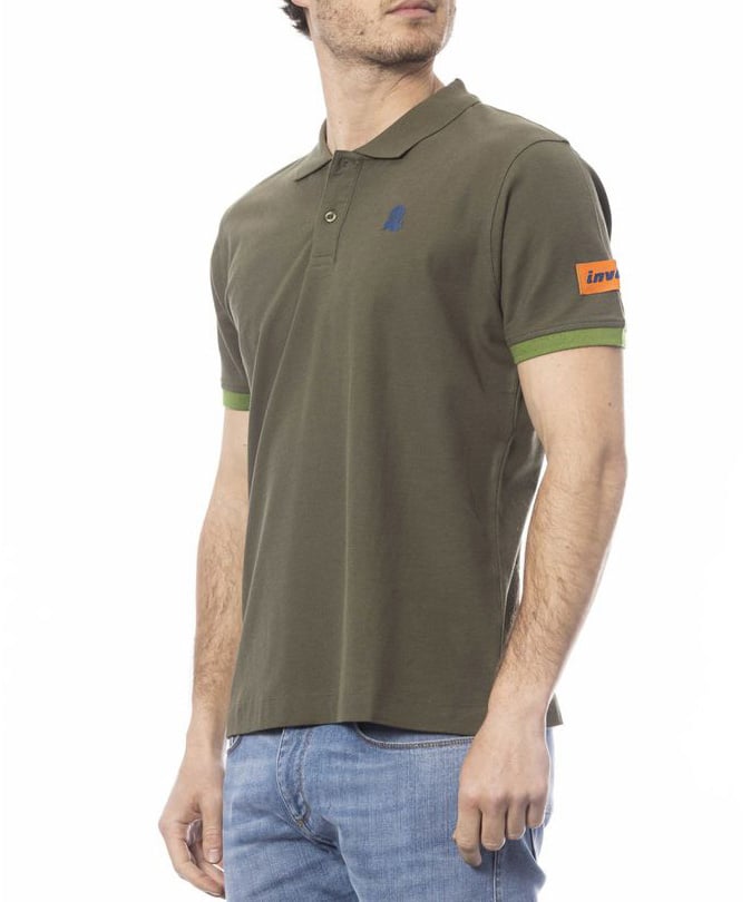 Invicta Green Cotton Men Polo Shirt Groen