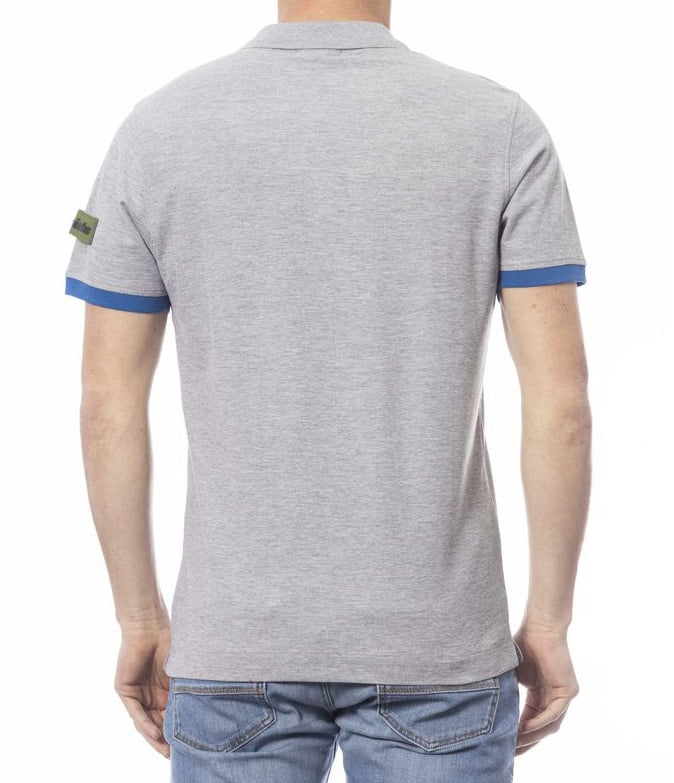 Invicta Gray Cotton Men Polo Shirt Grijs