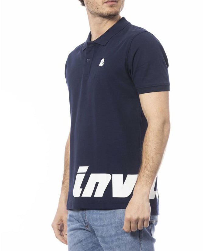 Invicta Blue Cotton Men Polo Shirt Blauw