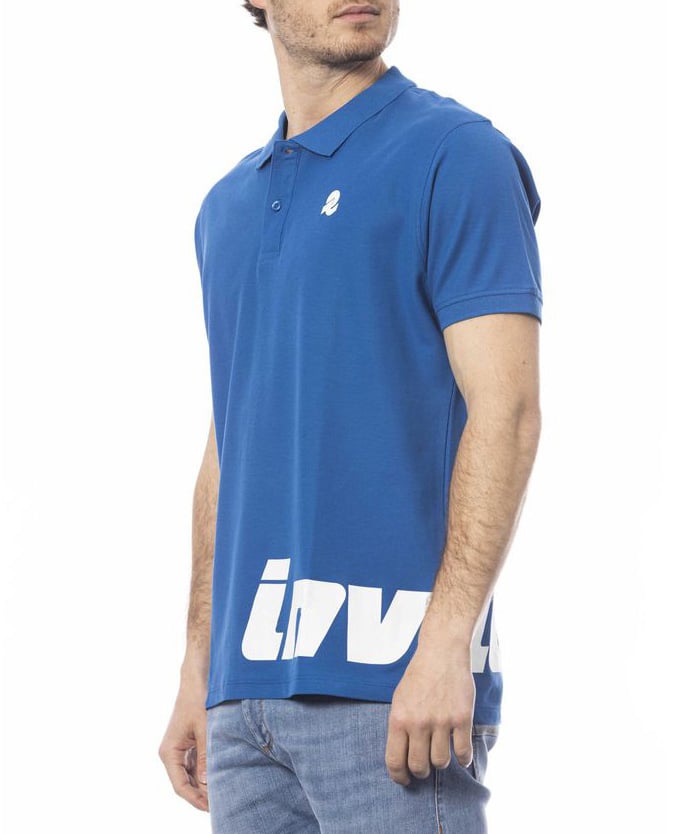 Invicta Blue Cotton Men Polo Shirt Blauw