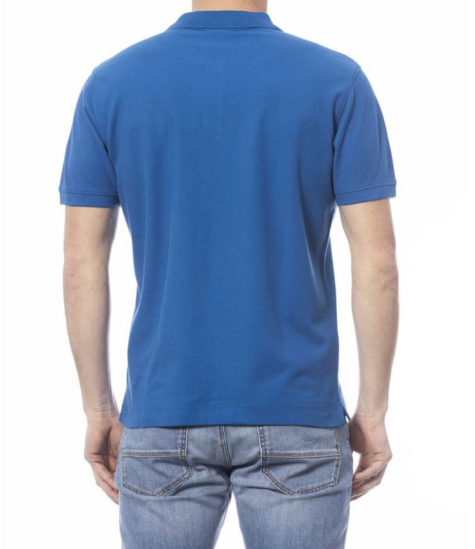 Invicta Blue Cotton Men Polo Shirt Blauw