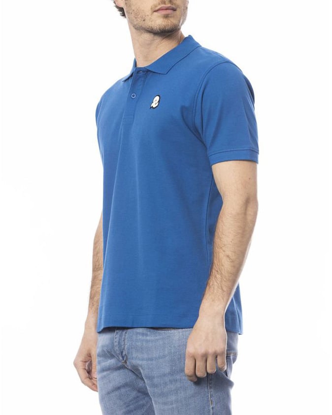 Invicta Blue Cotton Men Polo Shirt Blauw
