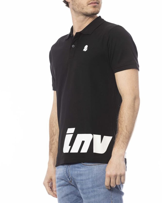 Invicta Black Cotton Men Polo Shirt Zwart