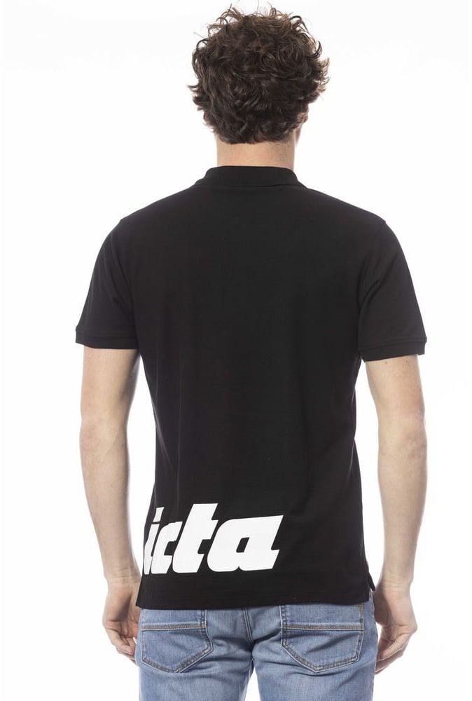 Invicta Black Cotton Men Polo Shirt Zwart