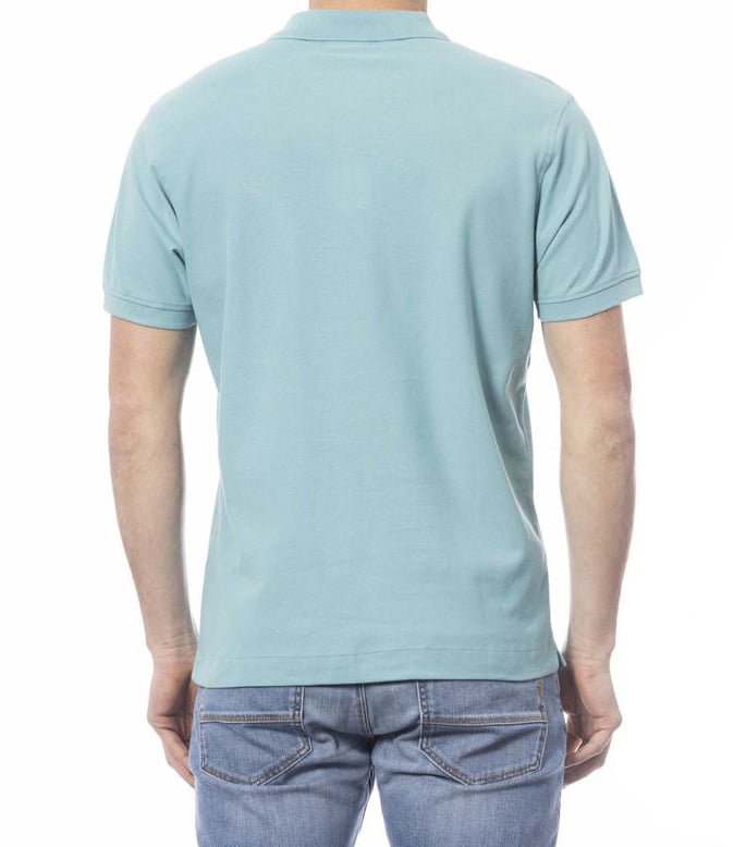 Invicta Light Blue Cotton Men Polo Shirt Blauw