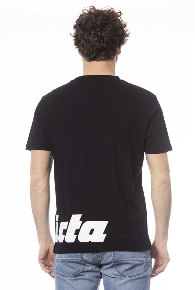 Invicta Black Cotton Men T-Shirt Zwart