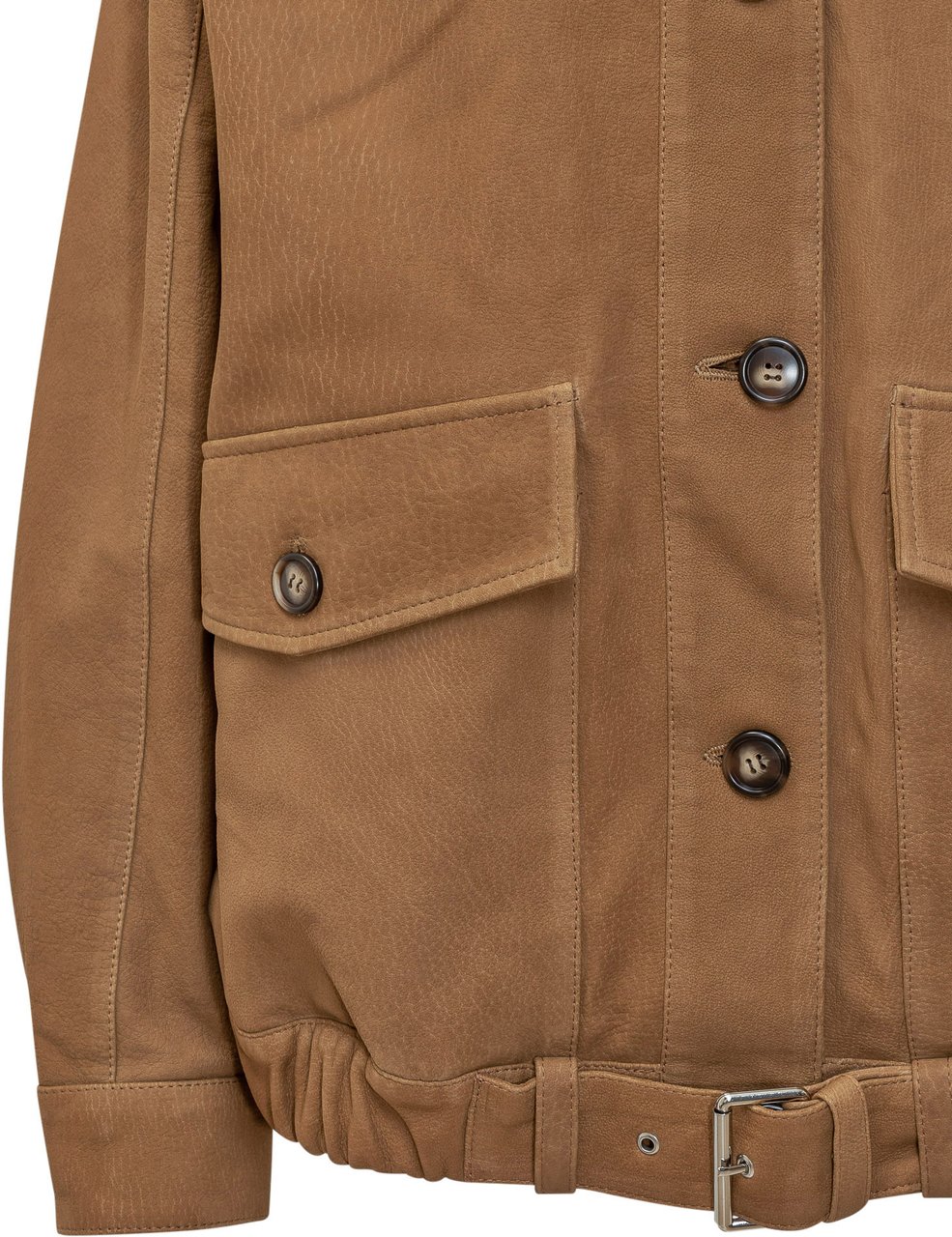 Iro Giacca in Pelle Cammello con Cintura Iro Bruin