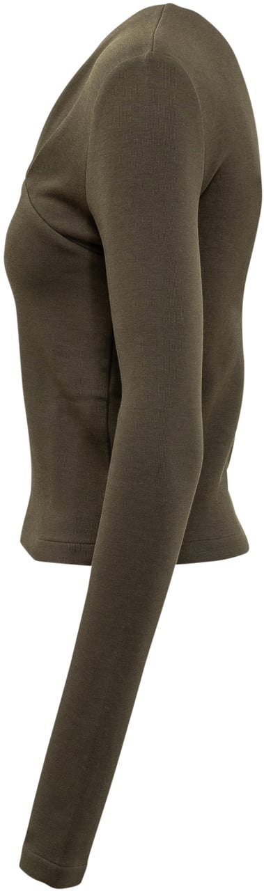 Iro Top kaki Iro con scollo incrociato Groen