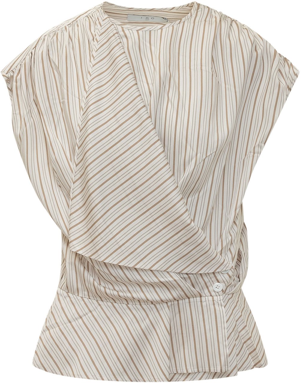 Iro Top Incrociato a Righe con Cintura Wit