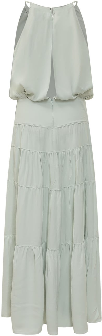 Iro Abito Lungo con Gonna a Balze e Spalline Sottili Wit