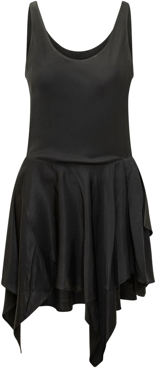 Iro Abito Mini con Gonna Asimmetrica Drappeggiata Zwart