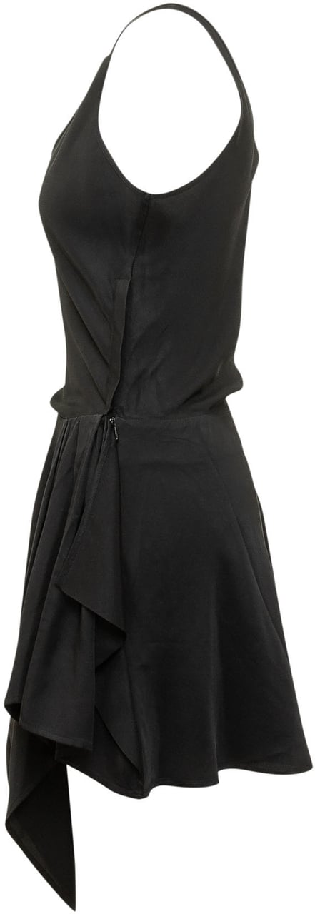 Iro Abito Mini con Gonna Asimmetrica Drappeggiata Zwart