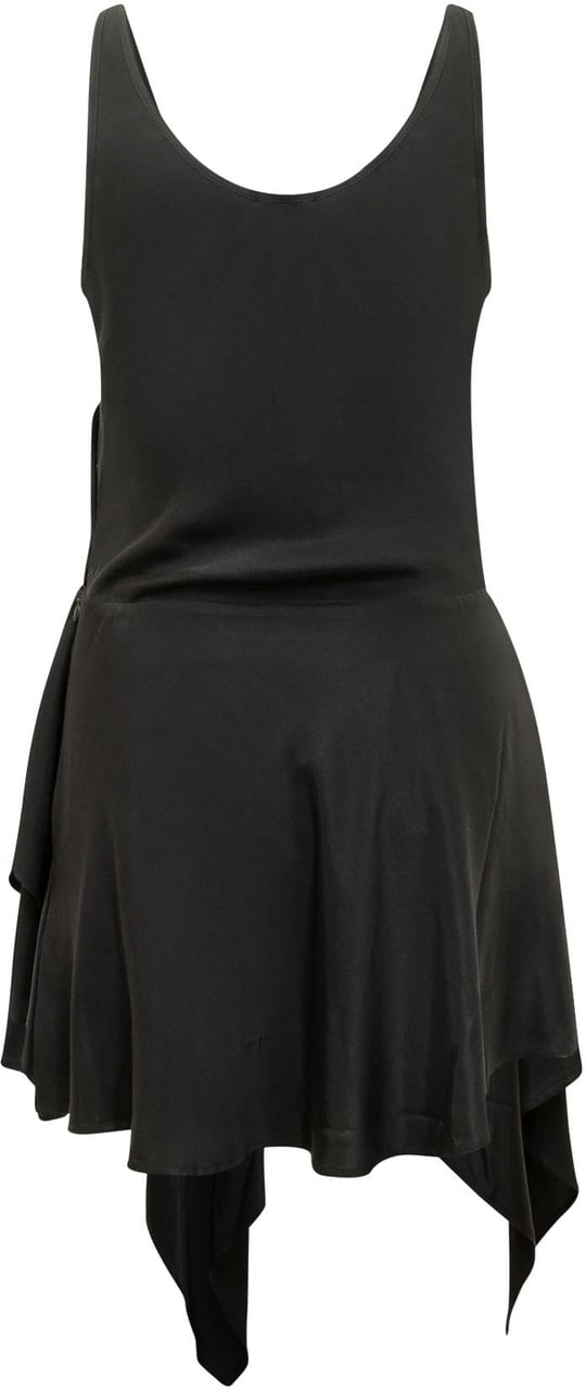 Iro Abito Mini con Gonna Asimmetrica Drappeggiata Zwart