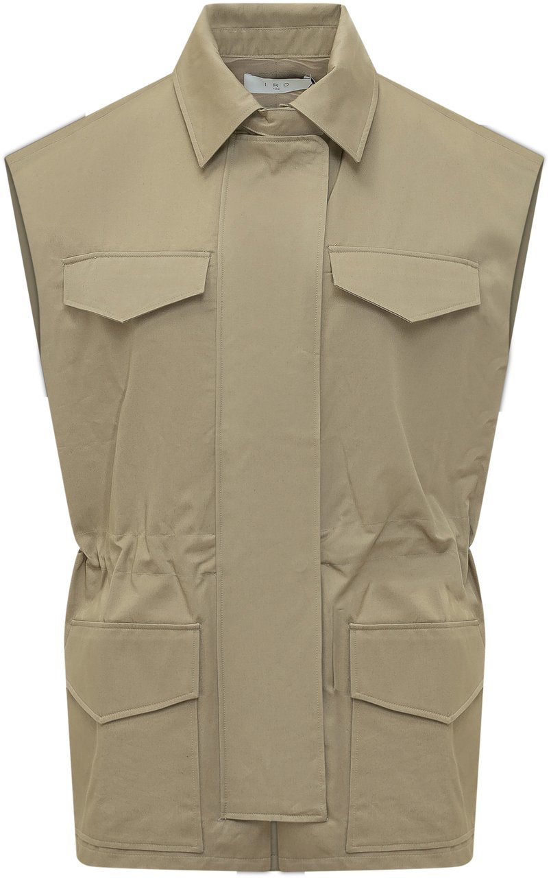 Iro Overshirt Iziel con Tasche Beige