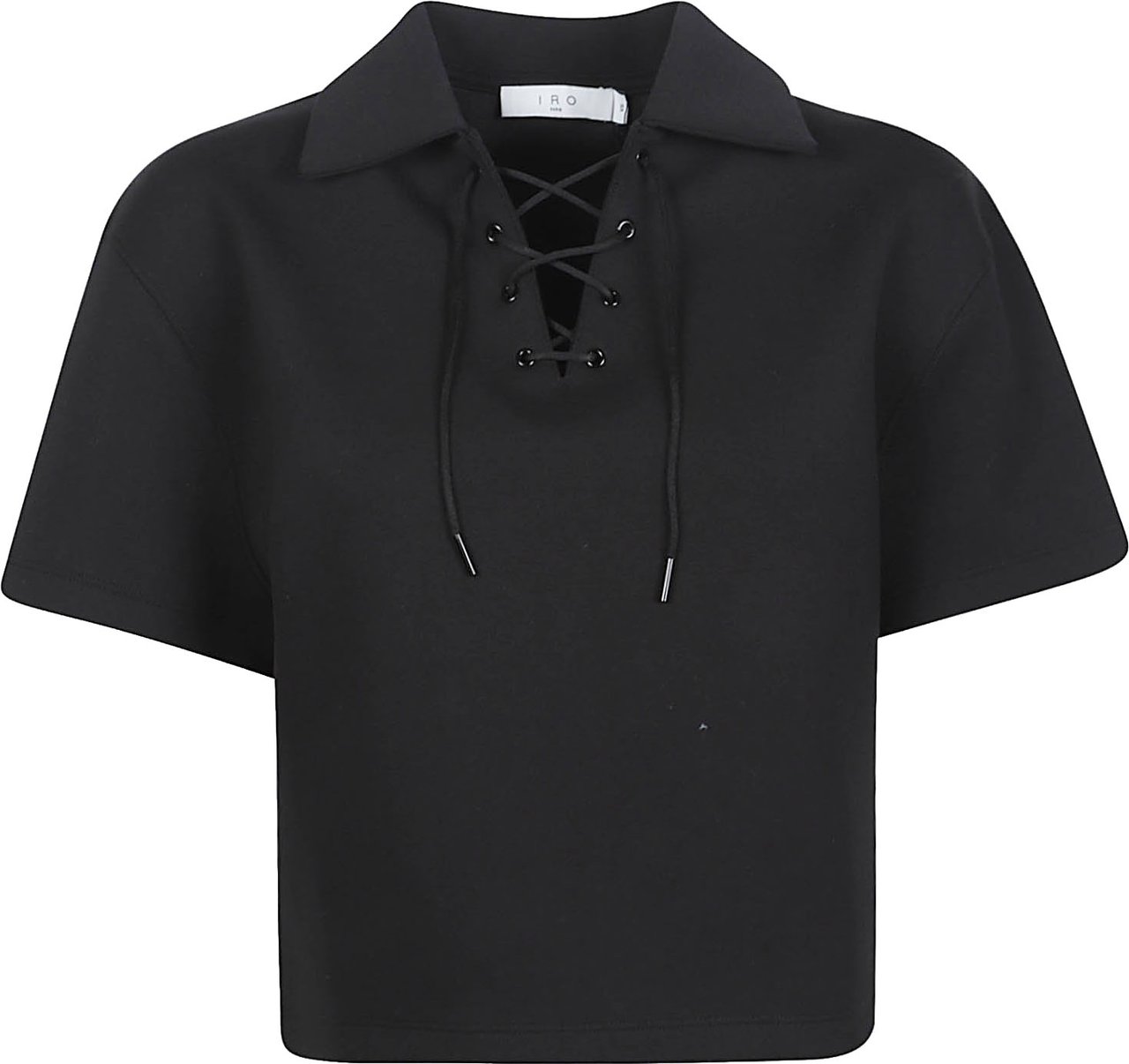 Iro Vanilie Cropped Black Top Zwart