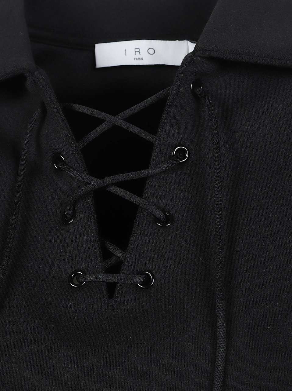 Iro Vanilie Cropped Black Top Zwart