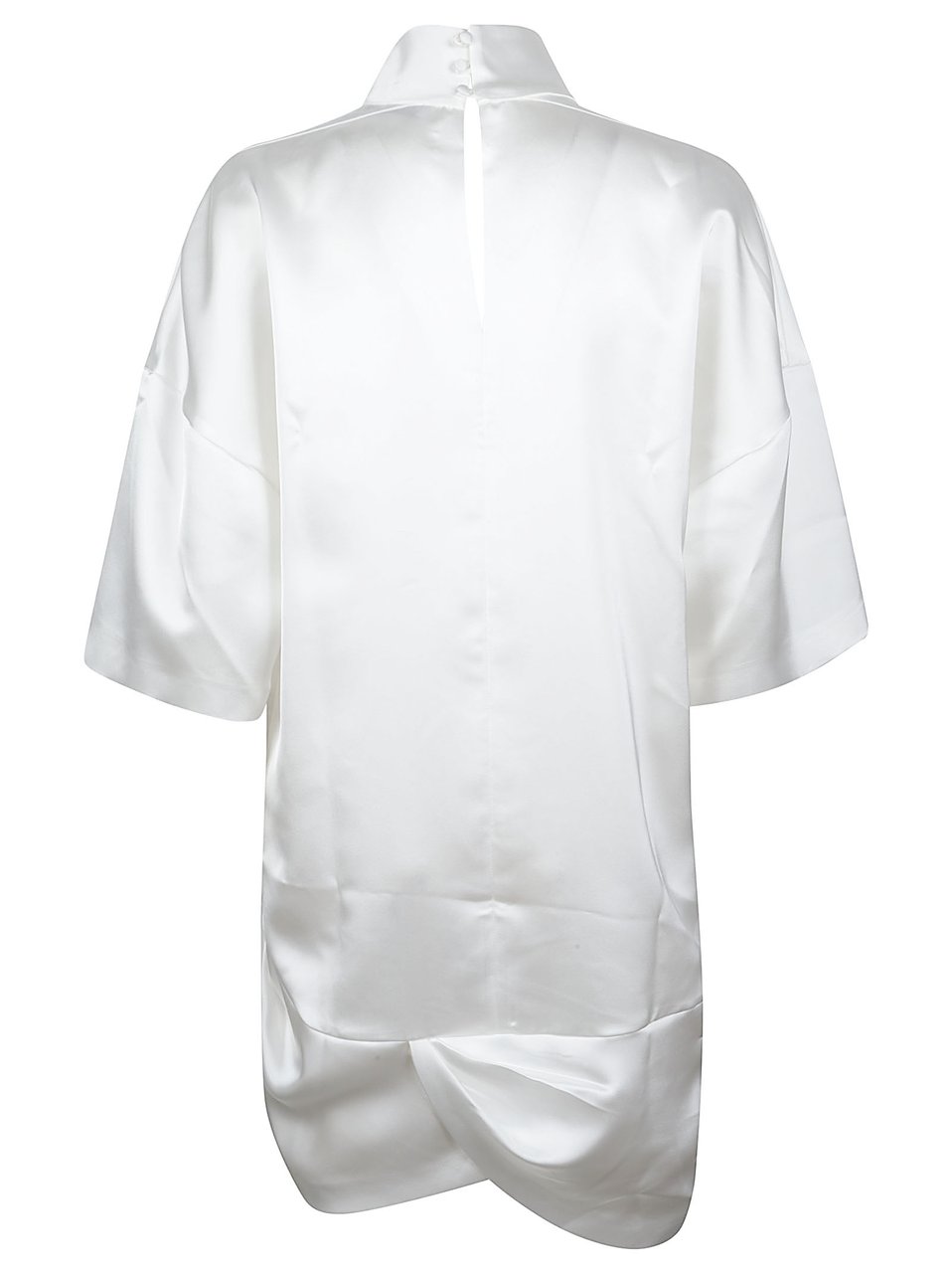 Iro Tikka Short-Sleeved Satin-Like Top Wit